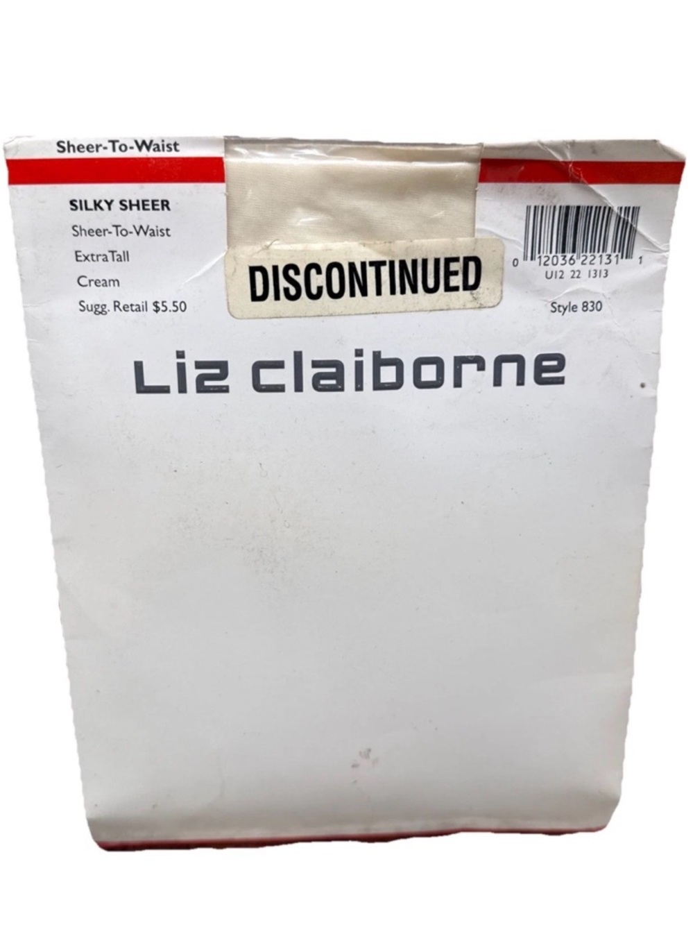 Liz Claiborne 830 Silky Sheer To Waist Pantyhose Extra Tall Cream
